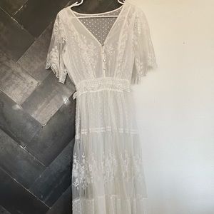 Boho long sleeve dress